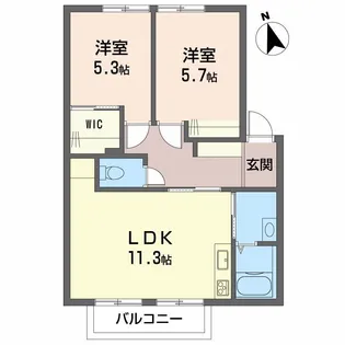 ドミール富永 C棟【1階】の間取り