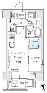 イプセ御成門【4階】の間取り