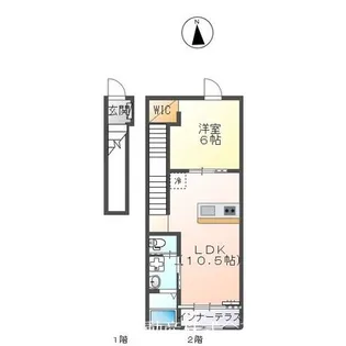 ラビリンス貝津II【2階】の間取り