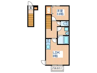 WELLS長町東【2階】の間取り