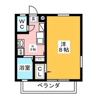 コーポミノワ井上【1階】の間取り