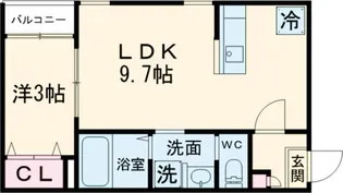 Tidy新鳥栖【1階】の間取り