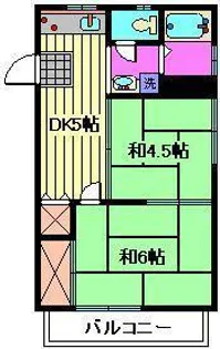 白石ハイツCD棟【1階】の間取り