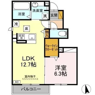 Le Lien Akane North【1階】の間取り