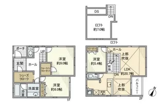 神奈川県横浜市鶴見区馬場1【一戸建】の間取り