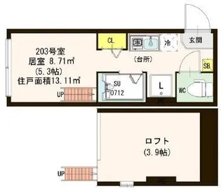ミラベル【2階】の間取り
