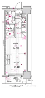 神奈川県川崎市中原区田尻町【マンション】の間取り