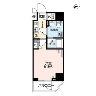 プレール・ドゥーク住吉IV【11階】の間取り