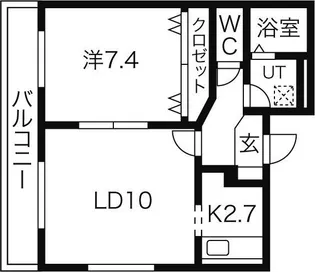 メイプルメゾン南平岸【2階】の間取り
