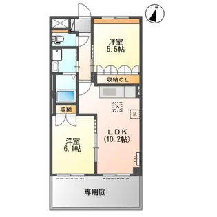 福岡県飯塚市椿【アパート】の間取り