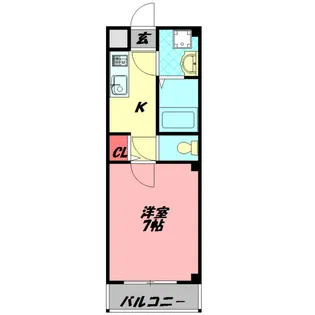 シャルム千林2番館【1階】の間取り