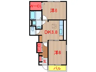 アペルトカーサ西【1階】の間取り