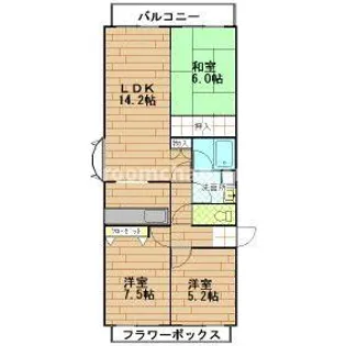フジヒルズ【3階】の間取り