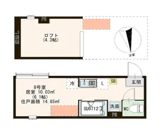 リバーテラス千住大橋【2階】の間取り