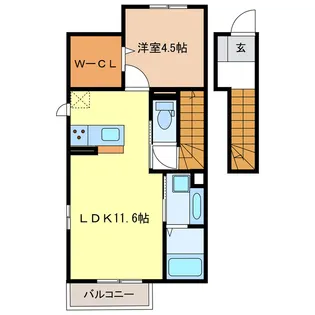 グランテージ上浜【2階】の間取り