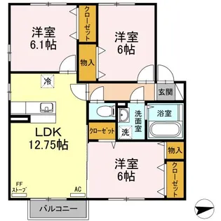 グランモア南沢【2階】の間取り
