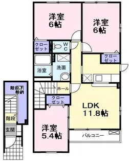 クラール ハウス【2階】の間取り