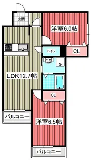 タックワンジュモン【2階】の間取り
