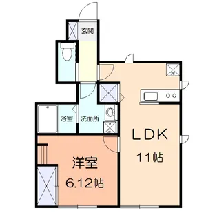 メゾン大崎【1階】の間取り