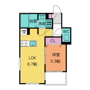 トゥルーハート国府宮【3階】の間取り