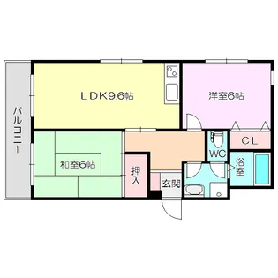パティオ上新庄【2階】の間取り