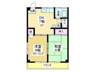 フラワーハイツ【2階】の間取り