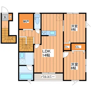 ピュアランド燕沢東【2階】の間取り