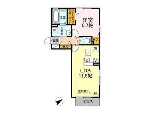 ムーンラヴァース【1階】の間取り