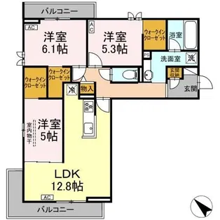 Casa Solare【3階】の間取り