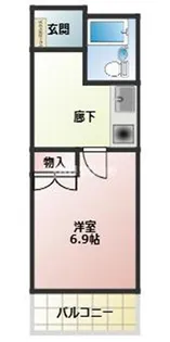 アクセル今里【2階】の間取り