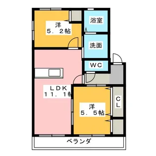 ミルカーサ【1階】の間取り