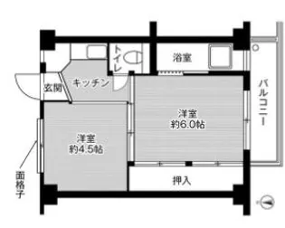 ビレッジハウス有城1号棟【1階】の間取り