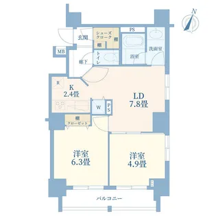グランスイートTOKYOマークス【10階】の間取り