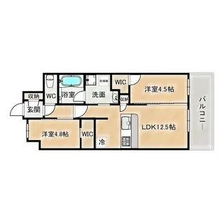 スプランディッド城東関目【5階】の間取り