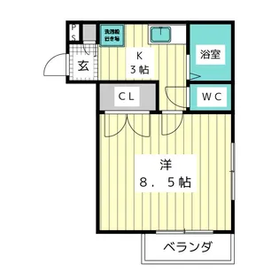 ヒルズ山花【3階】の間取り