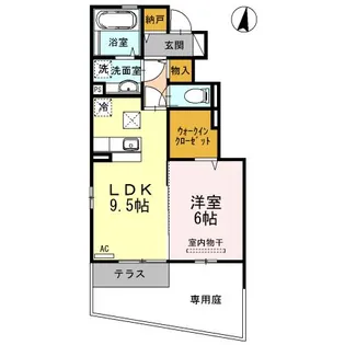 スズカゼ B【1階】の間取り