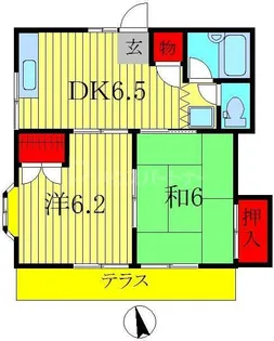 サンハイツ【1階】の間取り