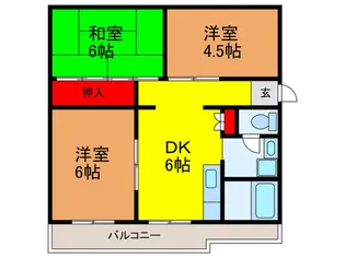 KNハイツ【1階】の間取り