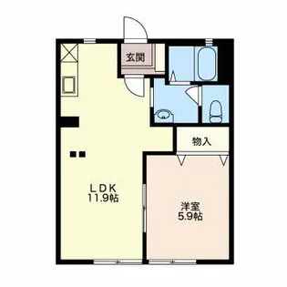 シャルムA【1階】の間取り