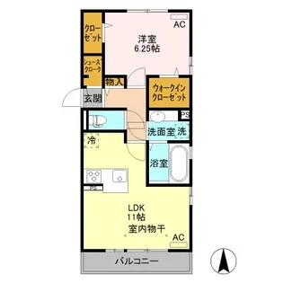 KASANCHI中泉【2階】の間取り