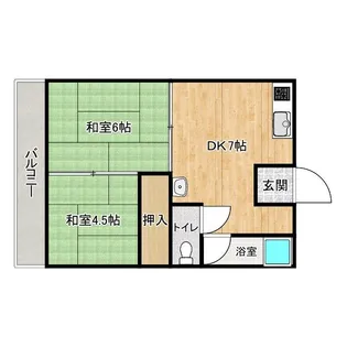 セキスイコーポ室見【1階】の間取り