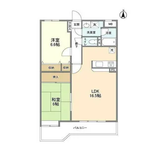 五反山ヒルズ【1階】の間取り