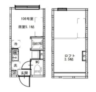 (仮称)柳原二丁目5コーポ【1階】の間取り