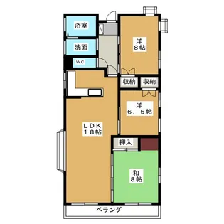 コーポウツヤマ【3階】の間取り