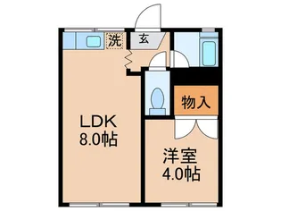 コーポ山川【1階】の間取り