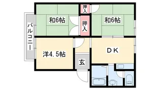 ハイツ二番館【1階】の間取り