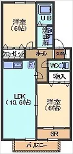 セジュールクワトロ【2階】の間取り