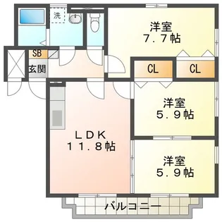 Field Court【3階】の間取り