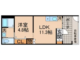 さくら弐番館【1階】の間取り