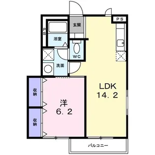 RIVIERE ILE A【1階】の間取り